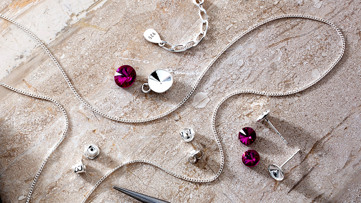 Silver half-finished jewelry components from manufacturer Silvexcraft